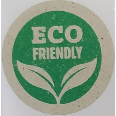 Етикетка крафт\зелена кругла "Eco Friendly". Упаковка 50 шт., діаметр 50мм 3760