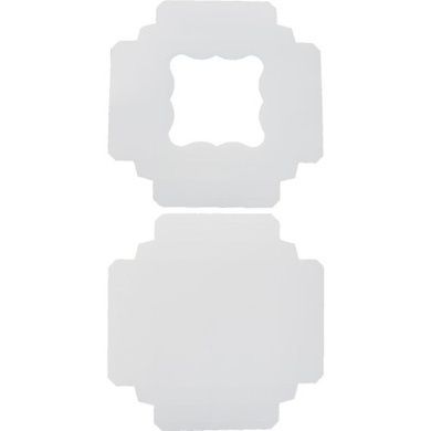 Коробка (200 х 200 х 30), белая, для зефира