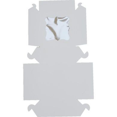 Коробка (130 х 130 х 60), белая, для пирожных
