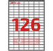 Етикетка самоклеюча 28×16 мм – 126 шт на А4 – 100 шт/упаковка №1