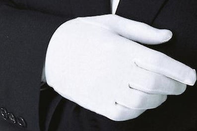 Перчатки официанта - белые ХБ - размер L