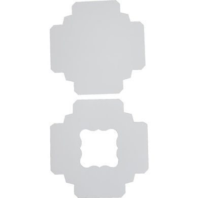 Коробка (155 х 155 х 30), белая, для зефира