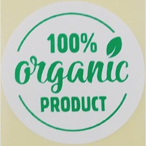 Етикетка біла/зелений кругла "100% Organic Product". Упаковка 50 шт., діаметр 50мм 3757